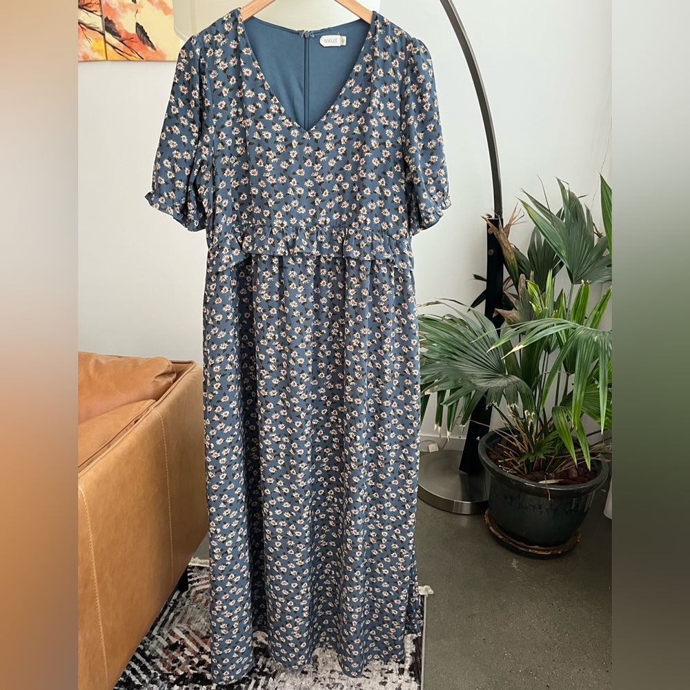 Roolee Floral Print Maxi Dress